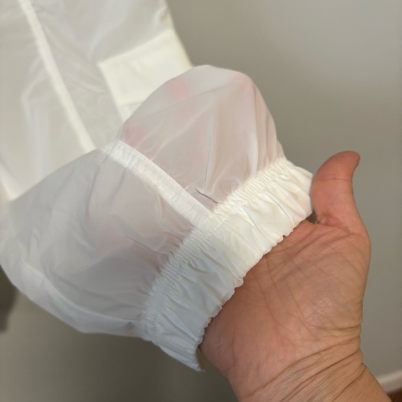 Athleta Parachute Cargo Joggers Sheer White Light Airy Water Repellent Pant NWOT - Picture 6 of 9